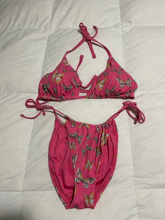 PINK Victoria's Secret Other - Worn Once Victoria’s Secret PINK Pink Butterfly Print Bikini Set
